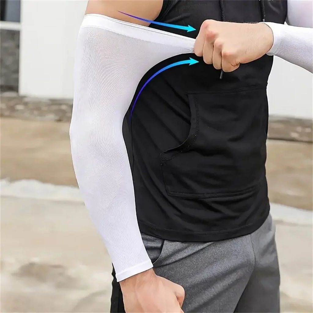 6 Pairs Unisex Cooling Arm Sleeves Compression Breathable Moisture Wicking for Men Women Sports Outdoor UV Protection